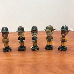 5 Mini Baseball Bobble Head B. Williams - J. Bagwell - P. Martinez